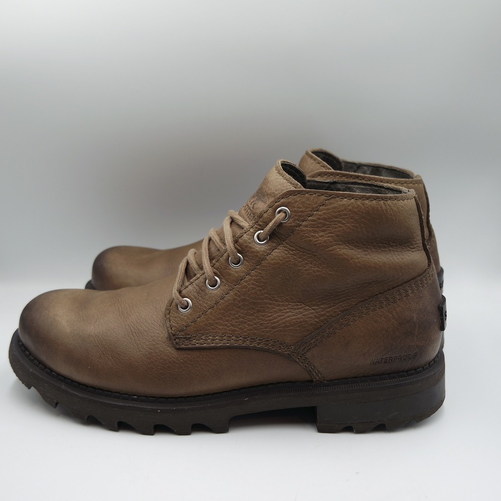 Sorel Mens Mad Brick Chukka Waterproof Leather Boots Brown Size 12 Gorpcore